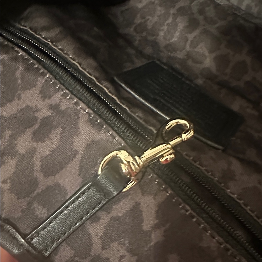 Coach Hadley XL Tote in Black Python Embossed Leather & Suede - Picture 11 of 11